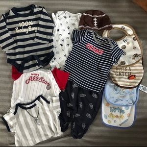Baby boy 3 month sports themed lot